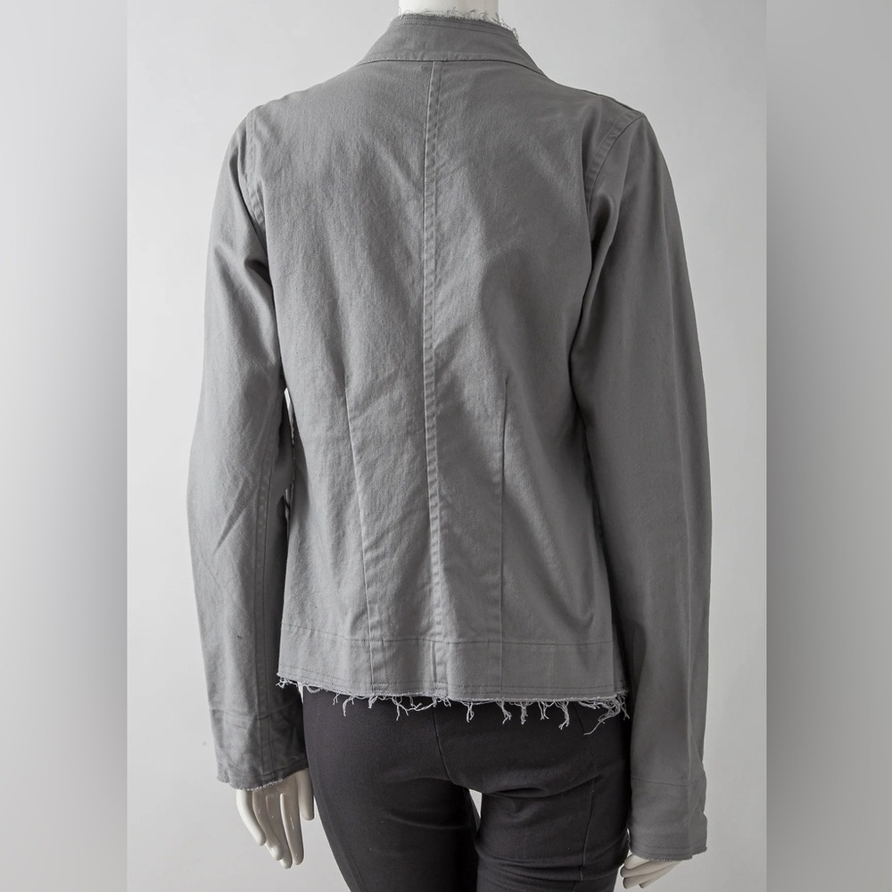 Robin Lane Canvas Friday Grey Jacket Size 1 Small 6 8 - Picture 3 of 13